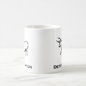Bull Entschlossenheit Black Kaffeetasse (Mittel)