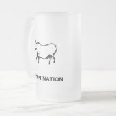 Bull Entschlossenheit Black Mattglas Bierglas (Vorderseite Links)