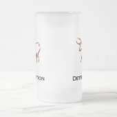 Bull Entschlossenheit Brown Mattglas Bierglas (Mittel)