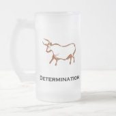 Bull Entschlossenheit Brown Mattglas Bierglas (Links)