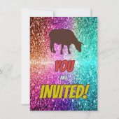 Bull Farm Birthday Western Land eingeladen Einladung (Rückseite)