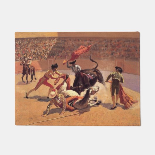 Bull Fight in Mexico (von Frederic Remington) Fußmatte (Vorderseite)