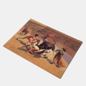 Bull Fight in Mexico (von Frederic Remington) Fußmatte (Schrägansicht)