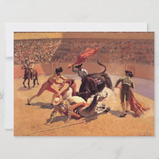 Bull Fight in Mexico (von Frederic Remington) Karte (Vorderseite)