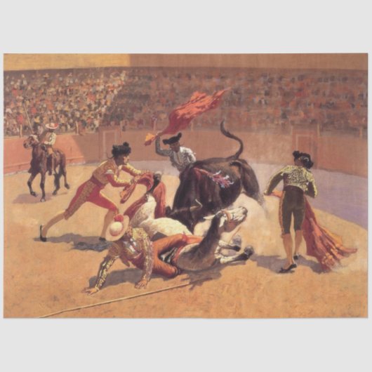 Bull Fight in Mexico (von Frederic Remington) Seidenpapier (Vorderseite)