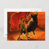 Bull Fighter und El Toro Postkarte (Vorne/Hinten)