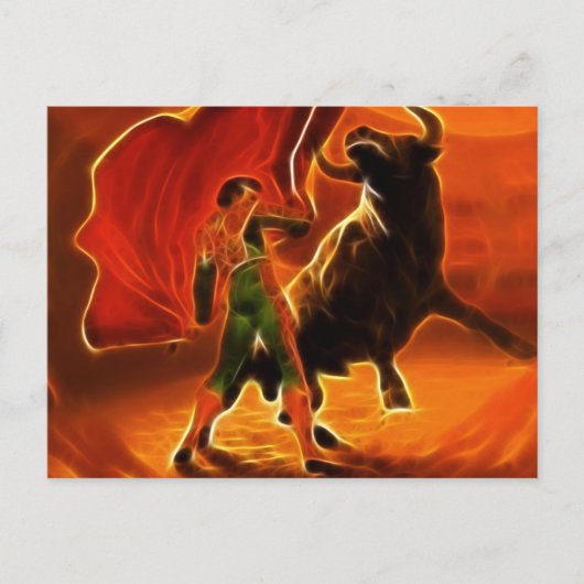 Bull Fighter und El Toro Postkarte (Vorderseite)
