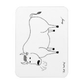 Bull Folk Art Flexible Magnet (Vertikal)