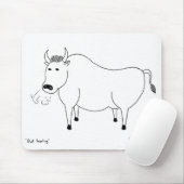 Bull Folk Art Mousepad (Mit Mouse)