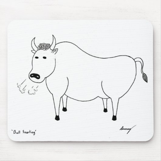 Bull Folk Art Mousepad (Vorne)