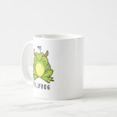 Bull Frog Funny Animal Frog Puff Kaffeetasse (Vorderseite Links)