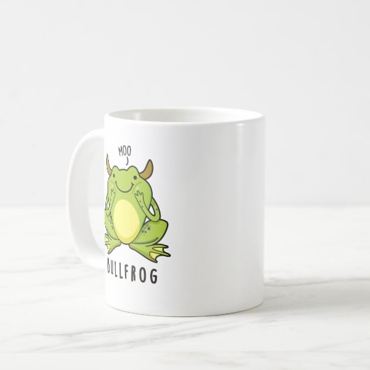 Bull Frog Funny Animal Frog Puff Kaffeetasse (Vorderseite Links)