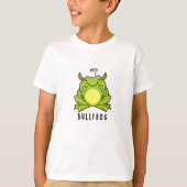 Bull Frog Funny Animal Frog Puff T-Shirt (Vorderseite)
