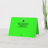 Bull Frog in Moss Geburtstagskarte Karte (Rückseite)