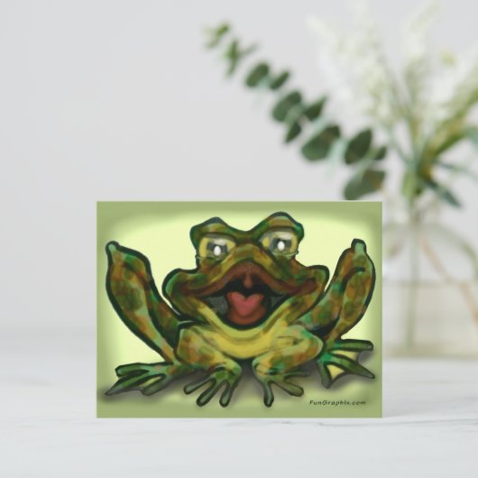 Bull Frog Postkarte (Stehend Vorderseite)