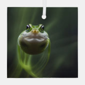 Bull Frog Tadpole Ornament Aus Glas (Rückseite)