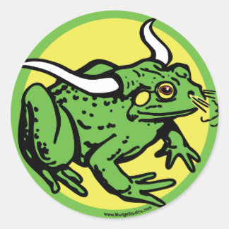 Bull Frog von Mudge Studios Runder Aufkleber