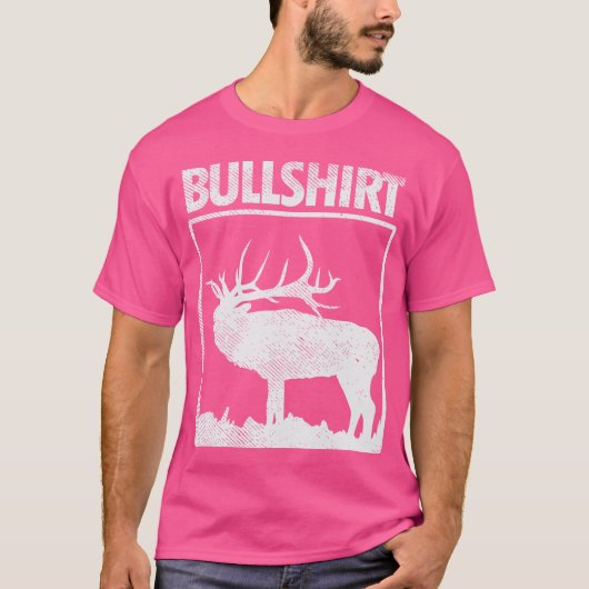 Bull Funny Bull Elk Deer Buck Bow Jäger T-Shirt (Vorderseite)
