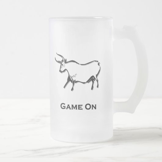 Bull Game On Mattglas Bierglas (Rechts)