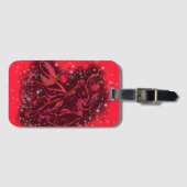 Bull-Gepäckmarke in Red Starry Night Gepäckanhänger (Vorderseite (Horizontal))