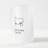 Bull gibt es keinen Plan B Black Mattglas Bierglas (Vorderseite Links)