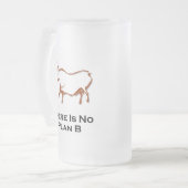 Bull gibt es keinen Plan B braun Mattglas Bierglas (Vorderseite Links)