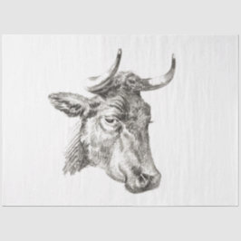 Bull Head Ephemera Decoupage Vintage landwirtschaf Seidenpapier