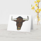 Bull Head Karte (Gelbe Blume)