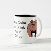 Bull-Hund-Tasse Zweifarbige Tasse (VorderseiteRechts)