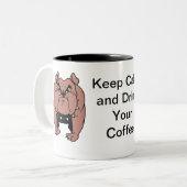 Bull-Hund-Tasse Zweifarbige Tasse (Vorderseite Links)