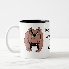 Bull-Hund-Tasse Zweifarbige Tasse