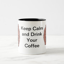 Bull-Hund-Tasse Zweifarbige Tasse