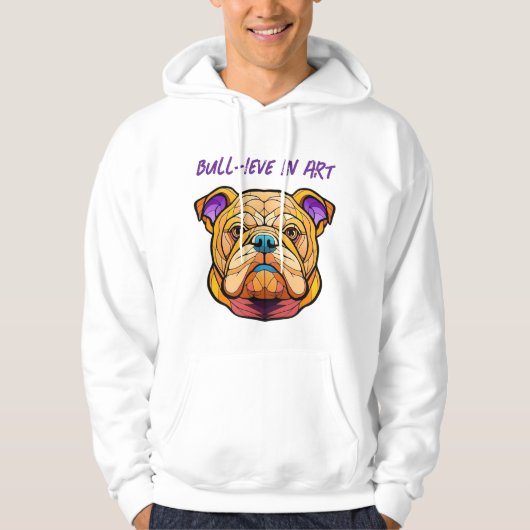 Bull-ieve in Art Herren Basic Kapuzenpullover Hoodie (Vorderseite)