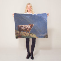 Bull in den Alpen (von Eugène Burnand)