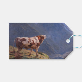 Bull in den Alpen (von Eugène Burnand) Geschenkanhänger