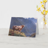 Bull in den Alpen (von Eugène Burnand) Karte (Gelbe Blume)