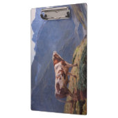 Bull in den Alpen (von Eugène Burnand) Klemmbrett (Links)