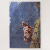 Bull in den Alpen (von Eugène Burnand) Puzzle (Vertikal)