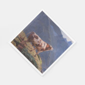 Bull in den Alpen (von Eugène Burnand) Serviette (Ecke)