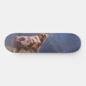 Bull in den Alpen (von Eugène Burnand) Skateboard (Horizontal)