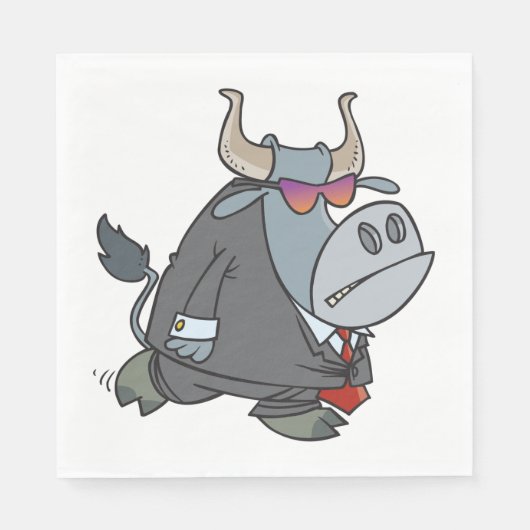 Bull in einem Anzug Napkins Serviette (Vorderseite)