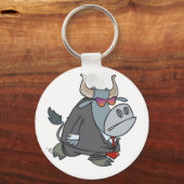 Bull in einem Anzug Schlüsselanhänger (Vorderseite)