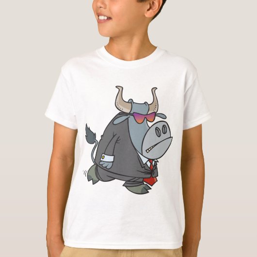 Bull in einem Anzug T - Shirt (Vorderseite)