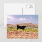 Bull in Spanien Postkarte (Vorne/Hinten)