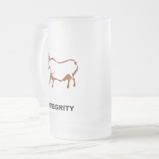 Bull Integrity Brown Mattglas Bierglas (Vorderseite Links)