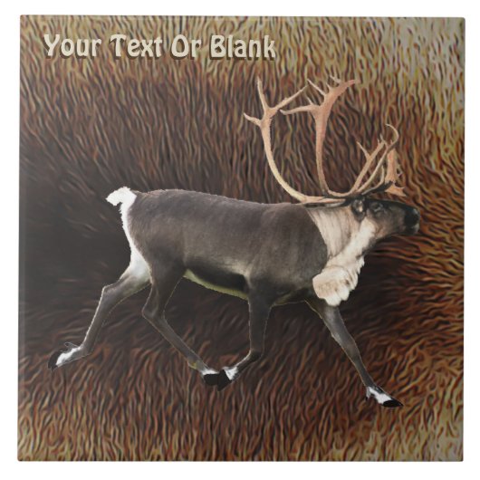 Bull Kariou (Reindeer) Fliese (Vorderseite)