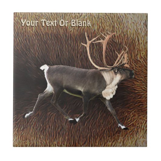 Bull Kariou (Reindeer) Fliese (Vorderseite)