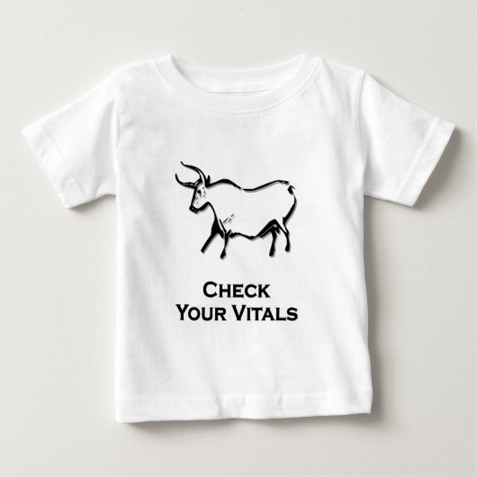 Bull Karo Your Vitals Black Baby T-shirt (Vorderseite)
