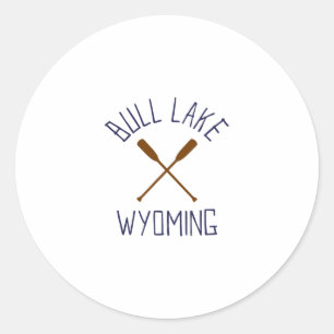 Bull Lake Wyoming Outdoor-Vintage 2 Runder Aufkleber