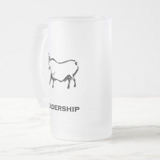 Bull Leadership Black Mattglas Bierglas (Vorderseite Links)